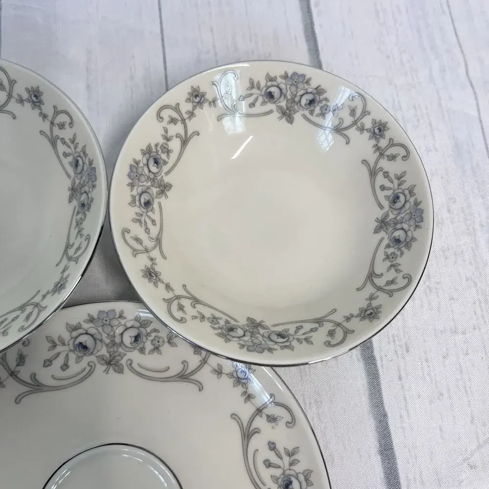 Vintage Johann Haviland Rhineland Pattern Bavaria 3pc Set Saucer & Fruit Bowls